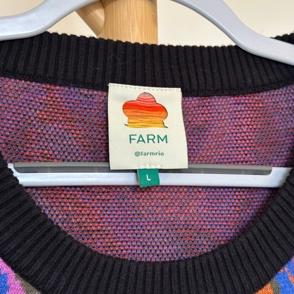 FARM Rio Wild Horses Long Sleeve Sweater Dress - NWOT - Picture 4 of 4